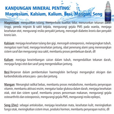 Jual Suplemen Magnesium Minever Mengatasi Tubuh Kekurangan Magnesium Satu  Tetes Sangat Berarti Bagi Tubuh Indonesia|Shopee Indonesia