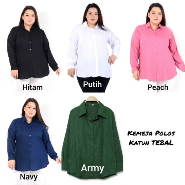 Jual KEMEJA WANITA POLOSAN BAHAN POPLYN PREMIUM TEBAL DAN TIDAK NERAWANG  SERTA ADEM Indonesia|Shopee Indonesia