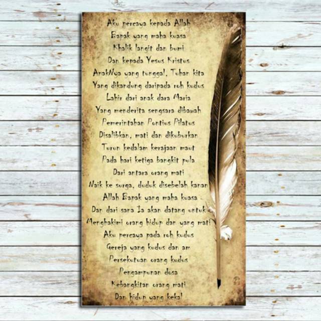Hiasan Dinding Pengakuan Iman Rasuli Rohani Kristen Katolik Dekorasi |  Shopee Indonesia