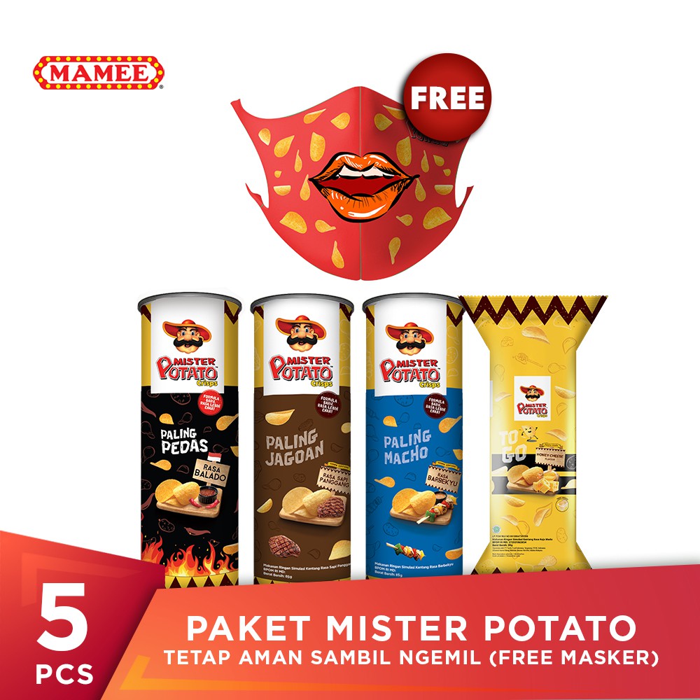 Paket Mister Potato - Tetap Aman Sambil Ngemil (Free Masker) | Shopee  Indonesia