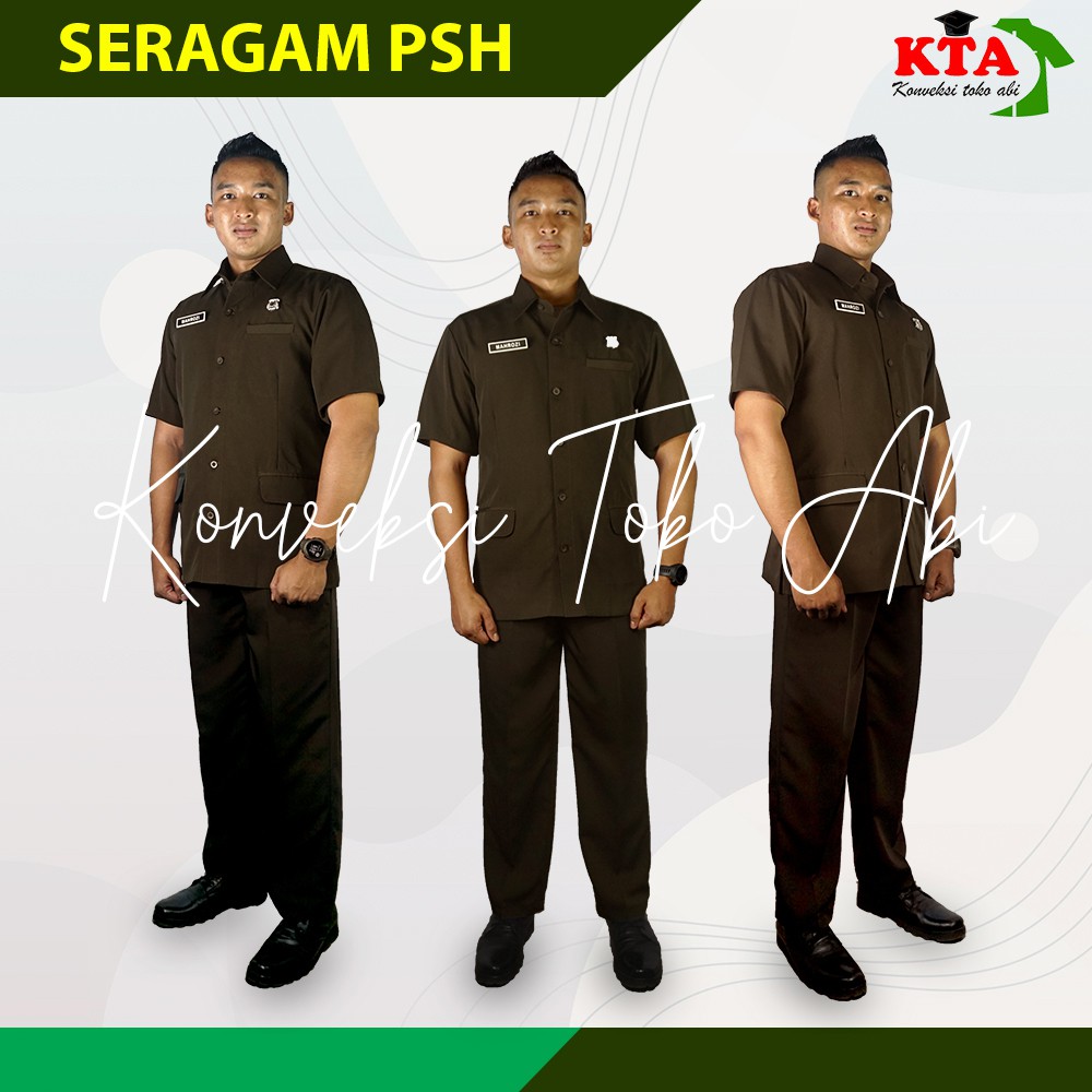 Jual Seragam Safari Satpam Baju Safari Setelan Safari Security Safari  Satpam Safari Seragam PSH Satpam Indonesia|Shopee Indonesia