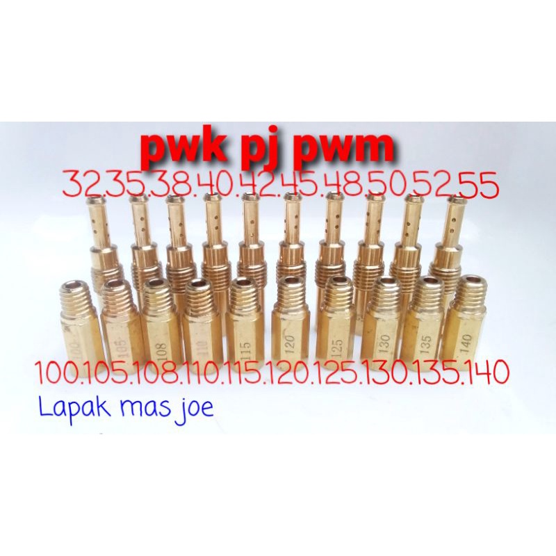 Sepuyer Main Pilot jet Karburator Spuyer Mainjet Pilotjet Carburator MJ PJ  PWK PWM Isi 20 pcs | Shopee Indonesia