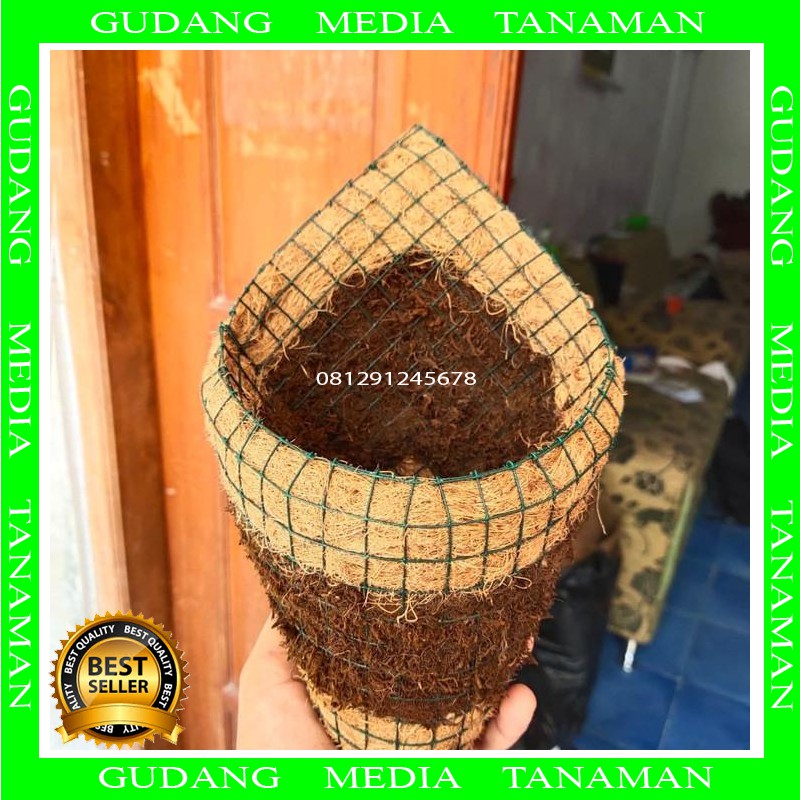 Pot anggrek vas bunga tempel dinding sabut kelapa akar kadaka moss hit  Berkualitas | Shopee Indonesia