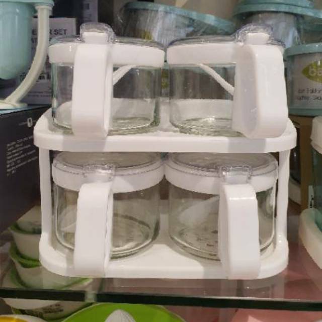 Tempat Bumbu Kaca/Rak Bumbu Dapur Kaca | Shopee Indonesia