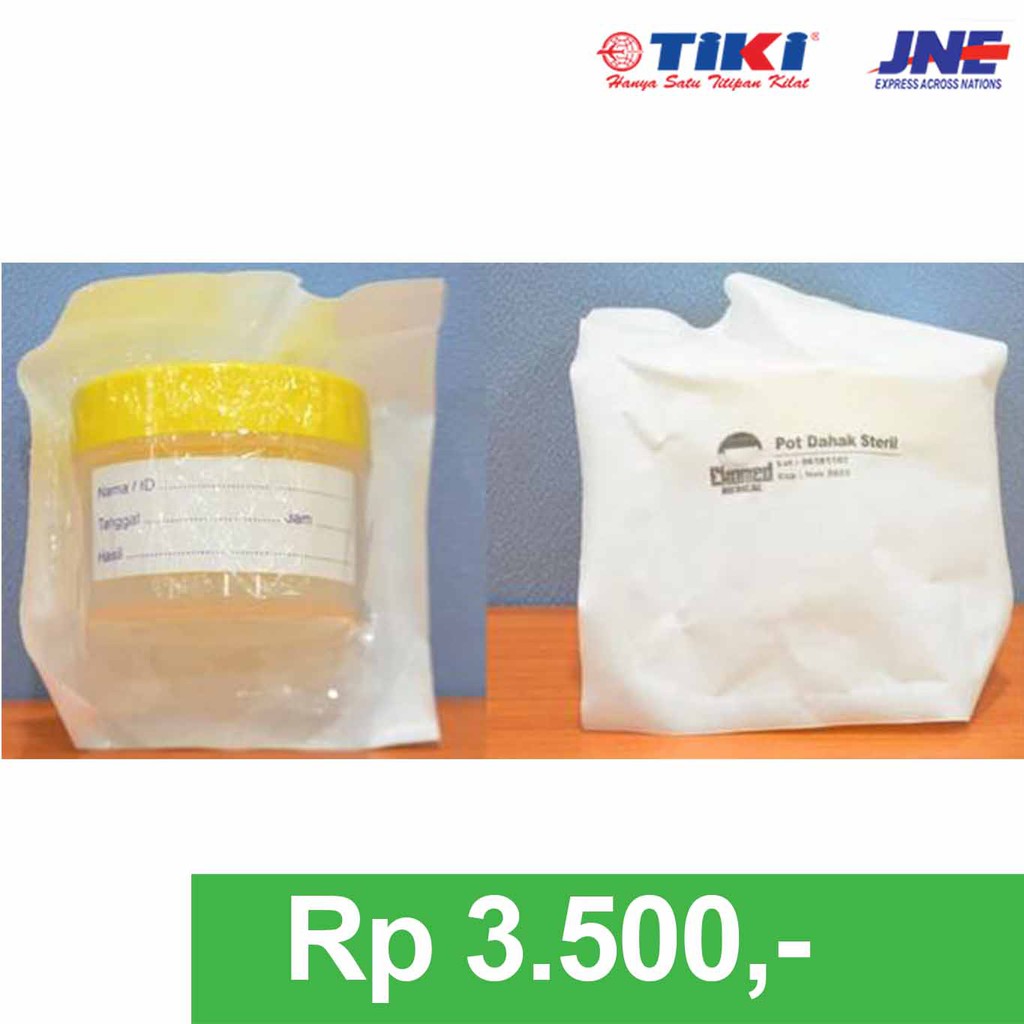 Pot dahak / pot urine / Sample container steril tutup kuning / pot sample  Ekomed | Shopee Indonesia