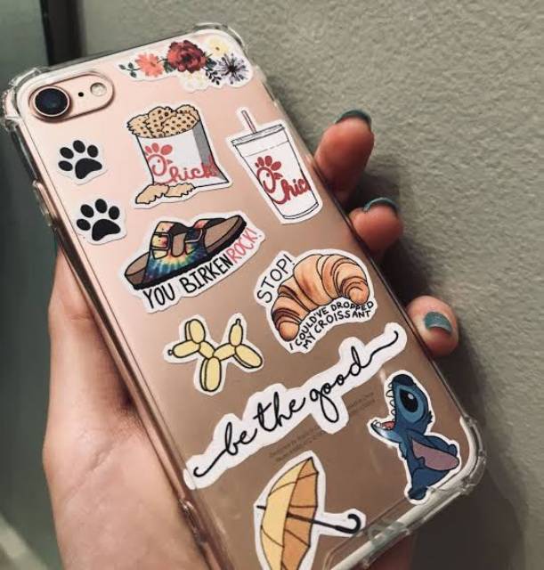Sticker case handphone tumblr ukuran 3-5cm (kuning) | Shopee Indonesia