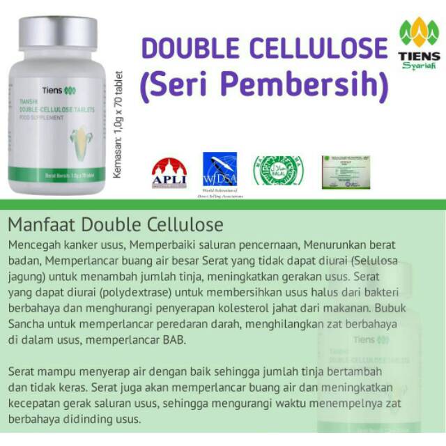 Jual DOUBLE CELLULOSE/Obat gangguan pencernaan,ambien,wasir, dll.  100%Original Indonesia|Shopee Indonesia