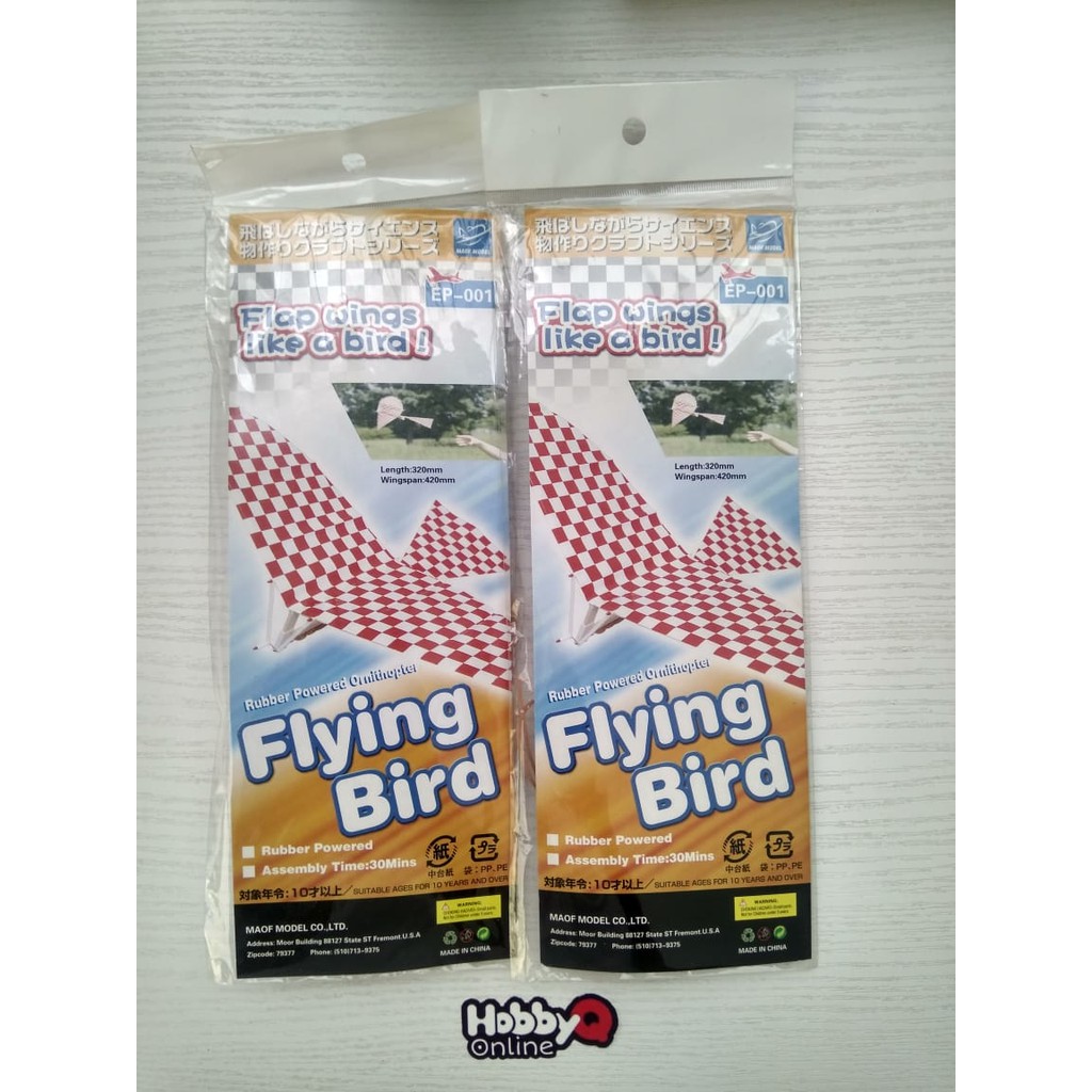 GLIDER Mainan Burung luncur Ornithopter bertenaga karet burung bisa terbang  flyingbird EP001 | Shopee Indonesia