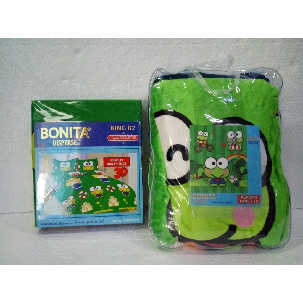 Jual Couple Sprei Dan Selimut Super Lembut Dan Tebal Merk Bonita - KEROPPI  AND FRIENDS Indonesia|Shopee Indonesia