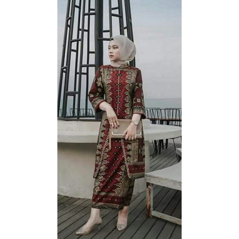 Jual set songket palembang/ baju kondangan Indonesia|Shopee Indonesia
