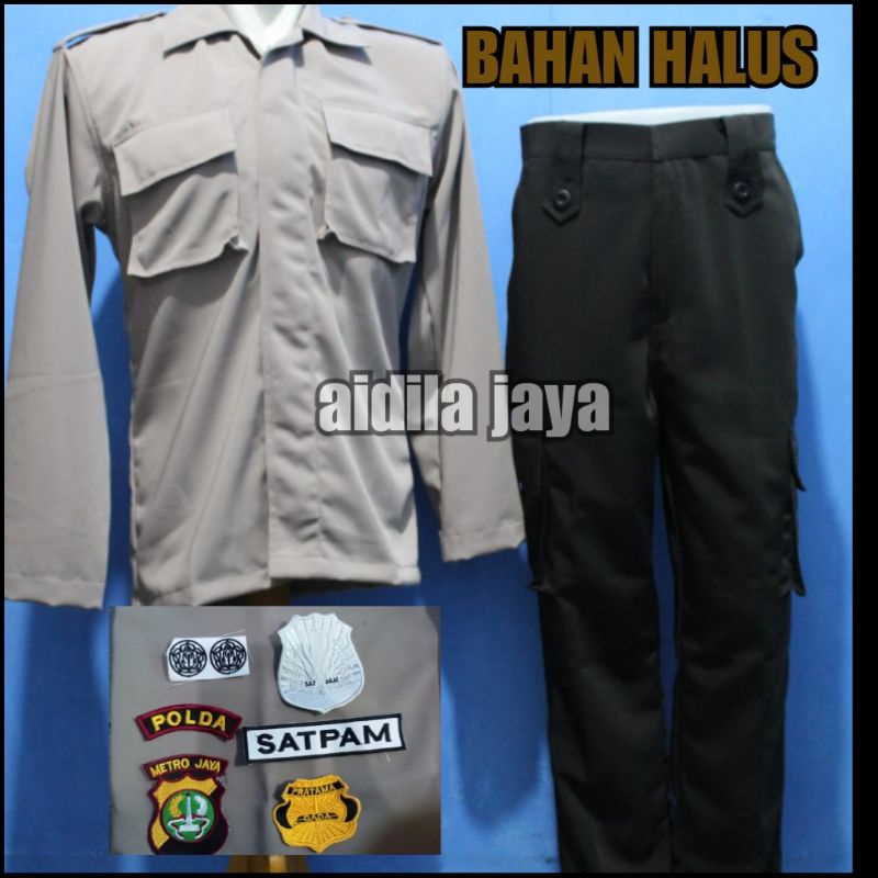 Jual SERAGAM PDL SATPAM SECURITY BARU MODEL COKLAT POLISI kualitas bagus  Indonesia|Shopee Indonesia