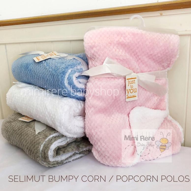 Jual Selimut Just To You Premium Double Fleece Bayi Polos Bintik / Selimut  Minky | Selimut Bumpy Corn (AR Indonesia|Shopee Indonesia