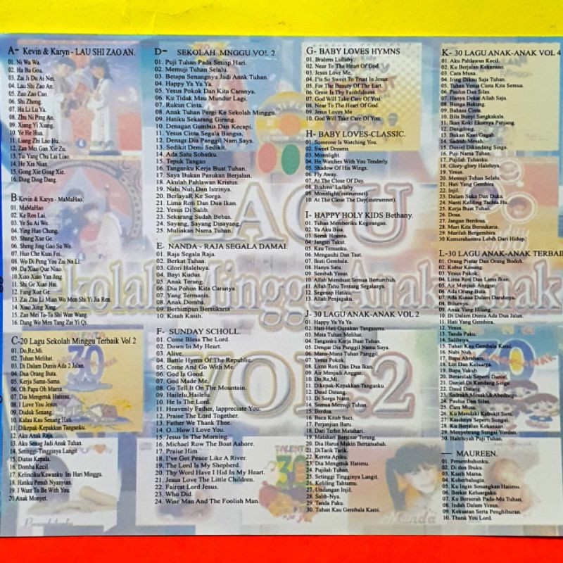 KASET MP3 AUDIO MUSIK 100 LAGU SEKOLAH MINGGU ANAK- ANAK TERBAIK - LAGU  ROHANI ANAK TERBARU TERLARIS | Shopee Indonesia