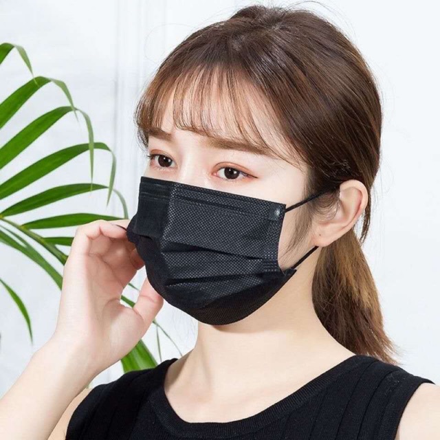 Jual Masker 3Ply (Masker 3 Lapis) Warna Hitam (Bisa Dicuci) Indonesia|Shopee Indonesia 640_X_640_jpg