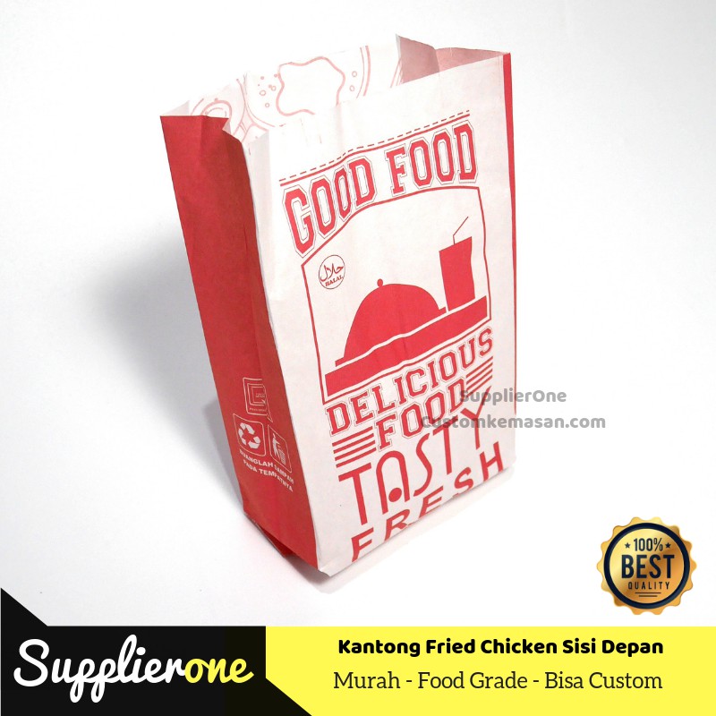 Kantong Bungkus Kemasan Fried Chicken, Kantong kertas Fried chicken, Wadah  Fried Chicken | Shopee Indonesia