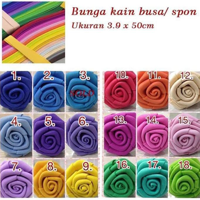 Jual Bahan Kerajinan Tangan Buat Bunga Kain Busa/ Spon &quot; Indonesia|Shopee  Indonesia