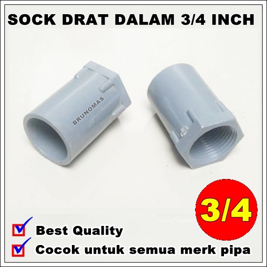 SDD 3/4&quot; Inchi TRILLIUN - Sock Drat Dalam pipa pvc | Shopee Indonesia
