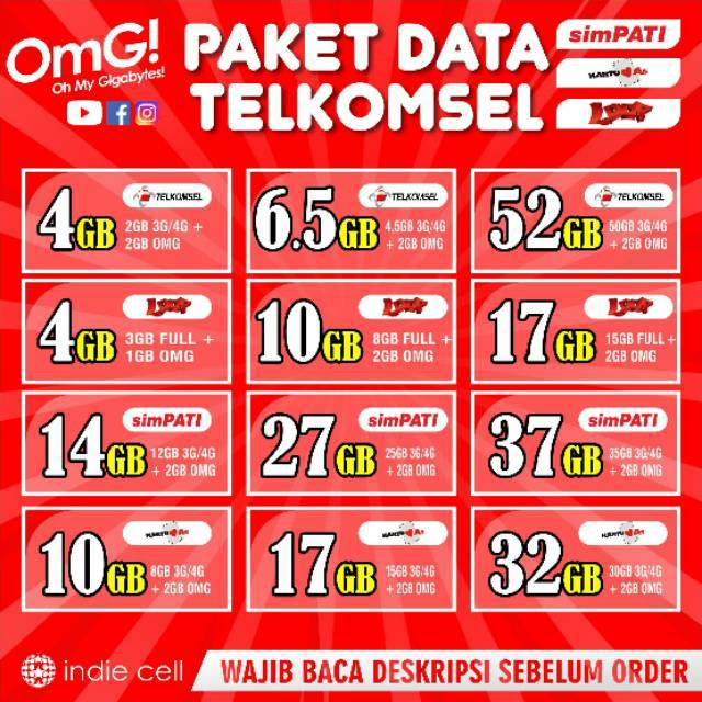 Jual PAKET DATA TELKOMSEL ISI ULANG SIMPATI 14GB/27GB/37GB - AS  6,5GB/10GB/17GB/32GB - LOOP 3GB/8GB/15GB Indonesia|Shopee Indonesia