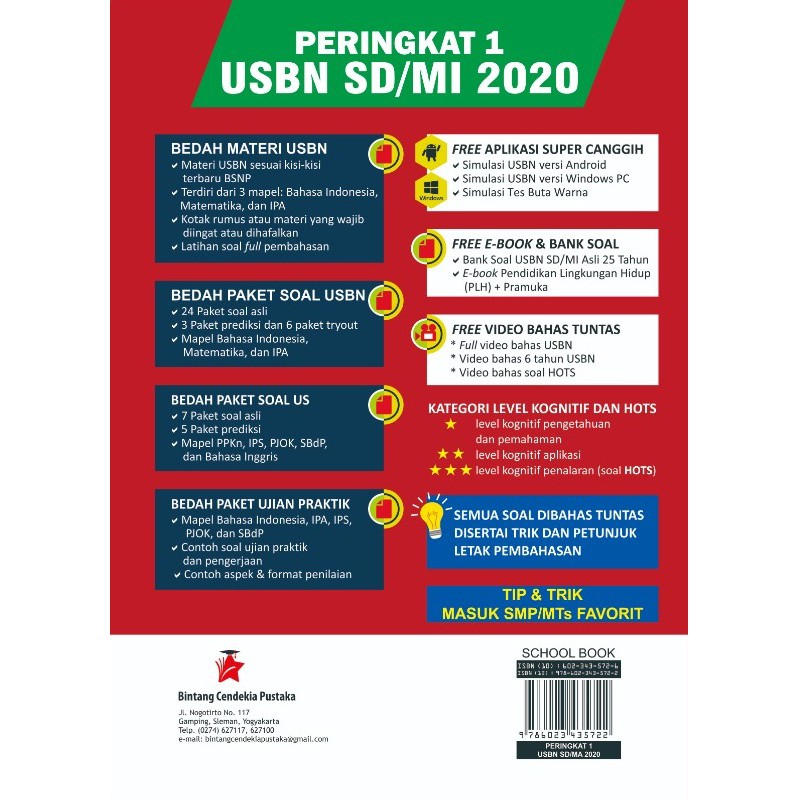 BUKU PERINGKAT 1 USBN SD/MI HOTS 2020 KELAS 6 + BUBBLE WRAP (FREE) | Shopee  Indonesia
