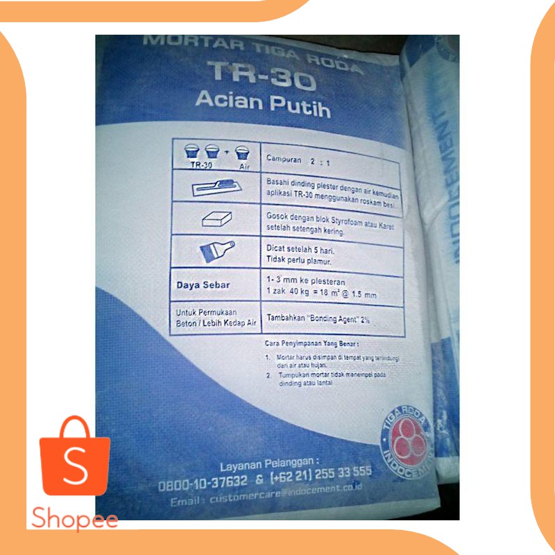 Jual Dijual last stok SEMEN ACIAN PUTIH TR 30 TIGA RODA 40KG ACI 19DEZ  Limited Indonesia|Shopee Indonesia