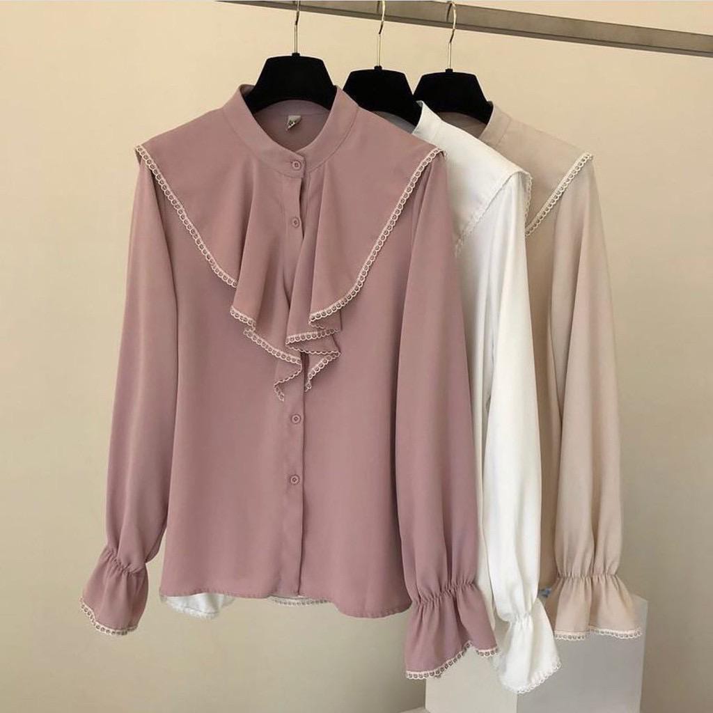 Harga Baju Wanita Atasan Lengan Panjang Kancing Terbaru November 2021 |  BigGo Indonesia