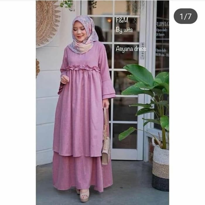 30 Model  Gamis Remaja  Com Fashion Modern dan Terbaru 