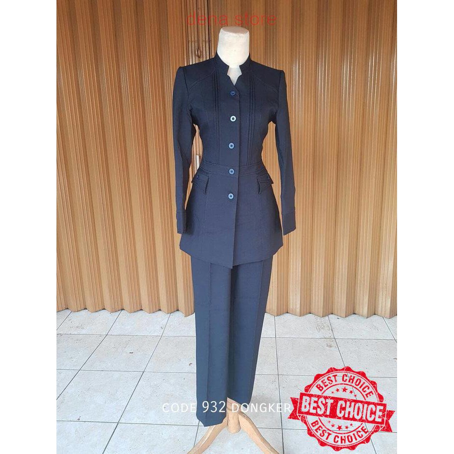 Jual Baju Seragam Blazer 932 Dongker Ibu Guru wanita sekolah SD SMP SMA  Indonesia|Shopee Indonesia