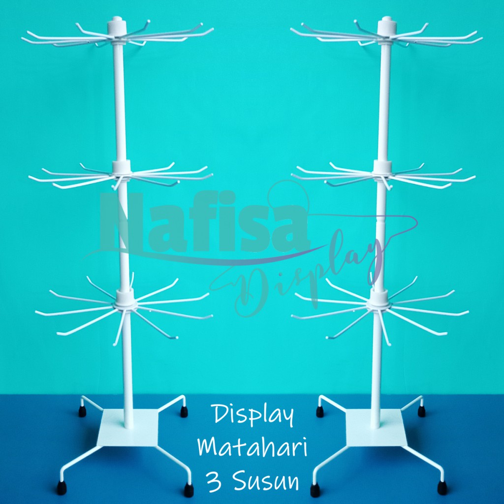 Jual Gantungan Aksesoris 3 Susun Rak Putar Display Matahari Nafisa MT3  Indonesia|Shopee Indonesia