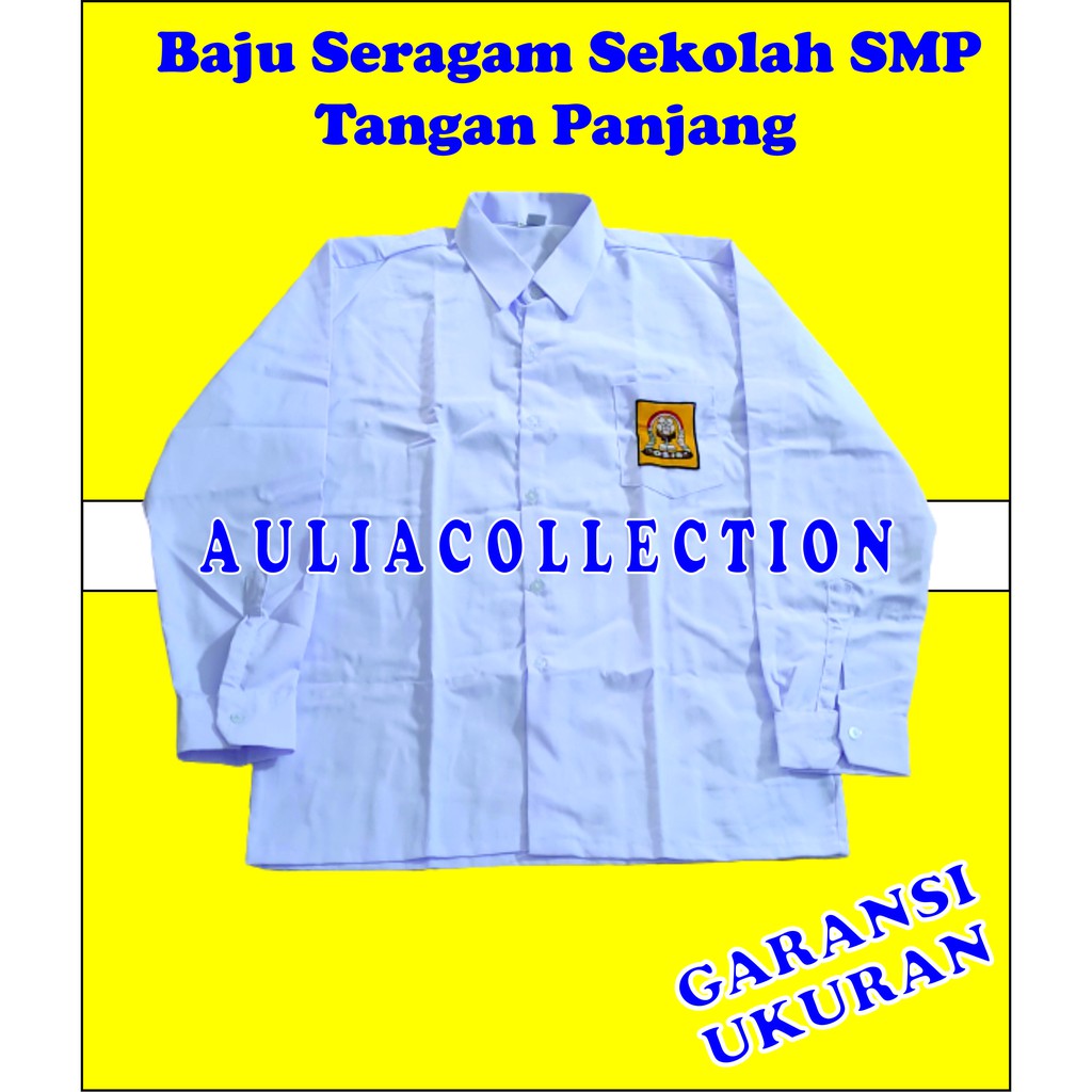 Jual Seragam Sekolah Baju Putih SMP/MTS Tangan Panjang Oxford  Indonesia|Shopee Indonesia