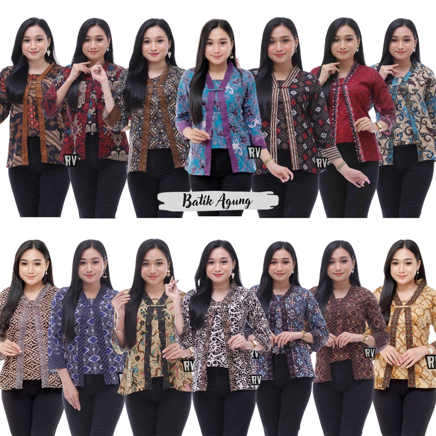 Jual Seragam Baju Batik Blouse Kerja Kantor Sekolah Kuliah KKN PPL Wanita  Kasual Modern Murah Kekinian Indonesia|Shopee Indonesia