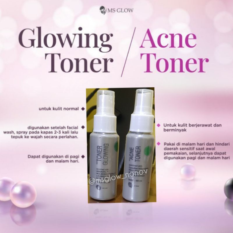 MSglow - Glowing Toner / Acne Clear Toner | Shopee Indonesia