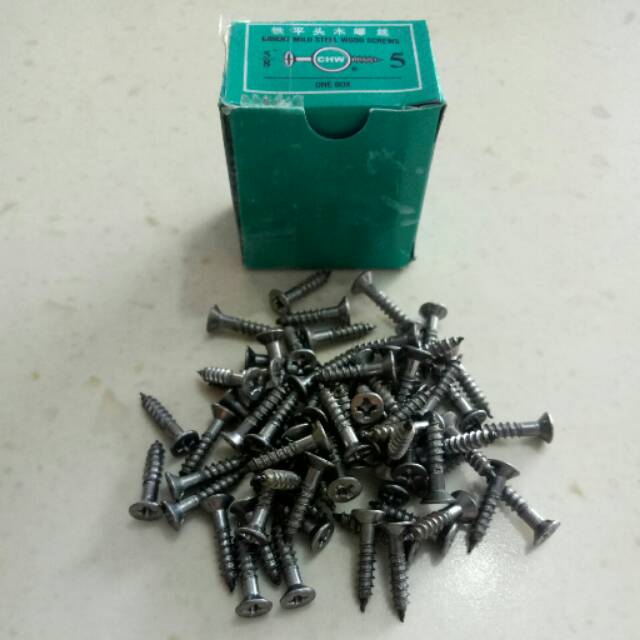 1 Kotak Skrup kayu 5/8 inch skrup engsel skrup kunci pintu paku baut 5/8&quot; sekrup  kayu serbaguna | Shopee Indonesia