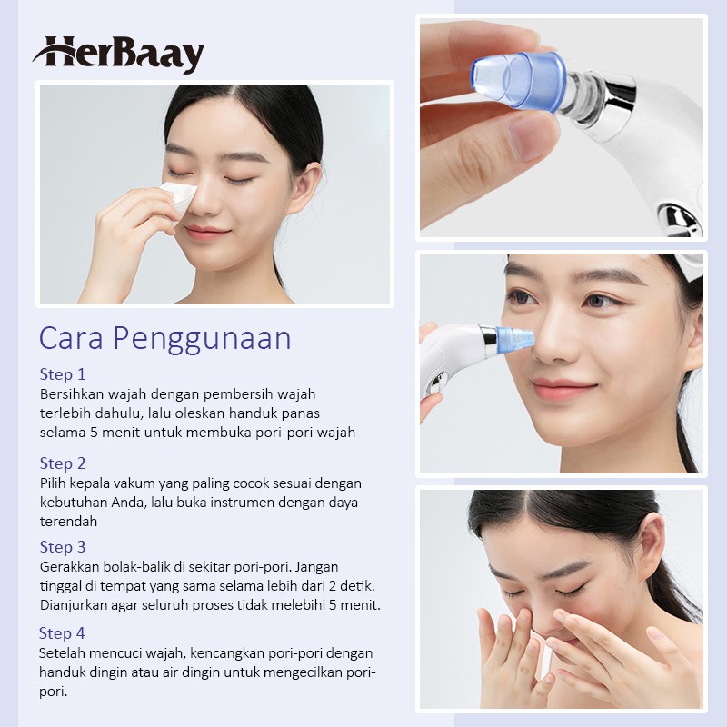 Herbaay Alat penyedot komedo/Alat pembersih komedo/Vakum Penyedot  Komedo/blackhead remover | Shopee Indonesia