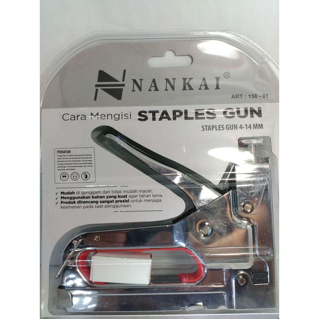 4-14 STAPLES TEMBAK STAPLER TEMBAK GUN TACKER HEKTER TEKER JEPRET JOK KULIT  MOTOR SOFA BEEKLED | Shopee Indonesia