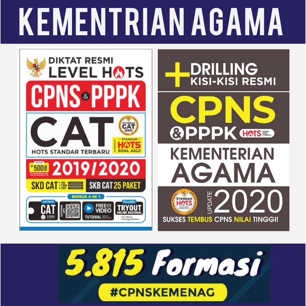 Jual BUKU PAKET BEDAH KISI-KISI CPNS &amp; PPPK KEMENTRIAN AGAMA 2020  Indonesia|Shopee Indonesia