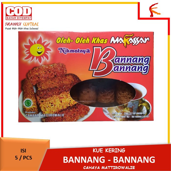 CAHAYA MATTIROWALIE Kue Bannang Bannang khas Sulawesi isi 5 per box |  Shopee Indonesia