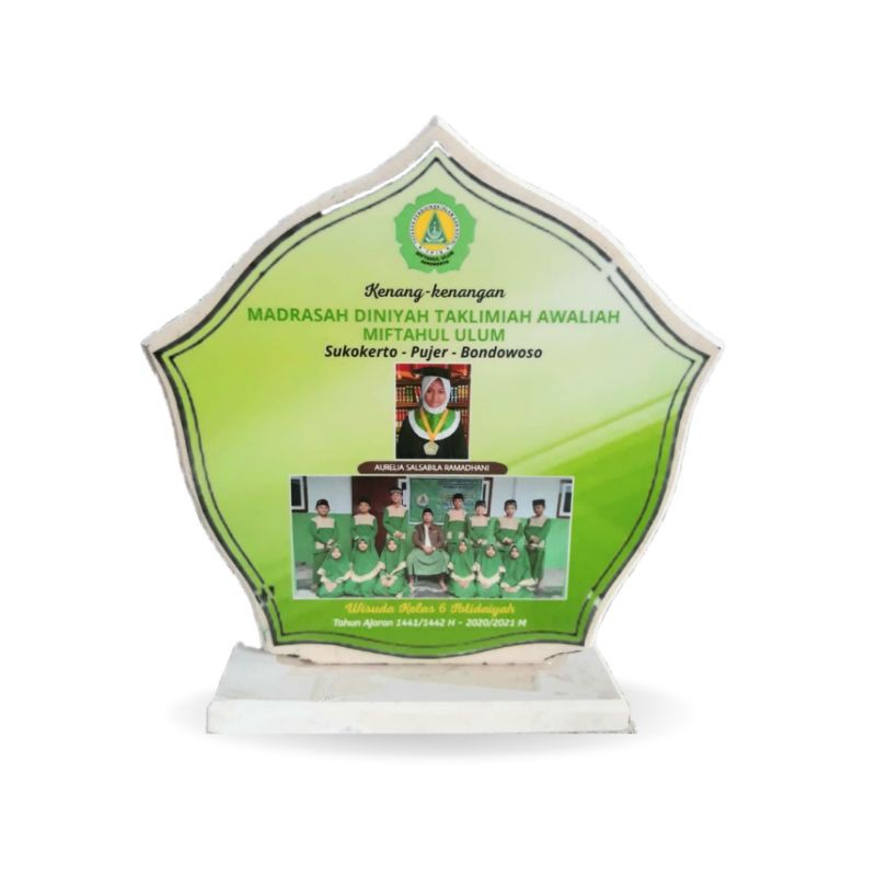 Cinderamata Souvenir Vandel Plakat Marmer Kenang Kenangan Sekolah Model  Segilima | Shopee Indonesia