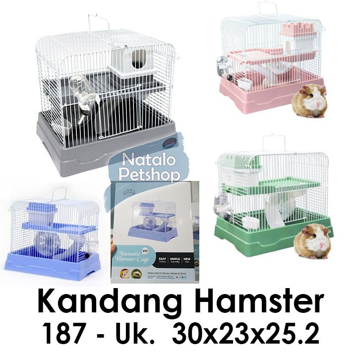 Kandang Hamster Dayang 187 - Lengkap Rolling,Tempat Makan minum/Marmut |  Shopee Indonesia