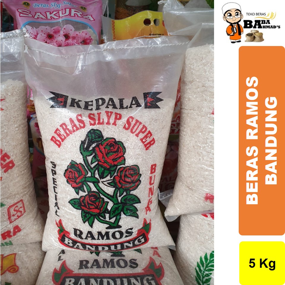 Jual Beras RAMOS BANDUNG Kepala Slyp Super - 5 KG/ 10 KG/ 20 KG/ 25 KG  Indonesia|Shopee Indonesia
