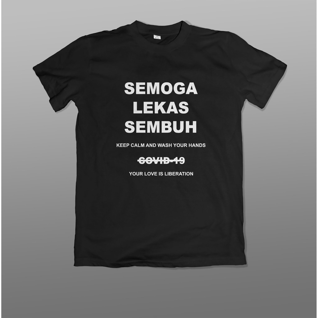 KAOS BAJU PAKAIAN DISTRO CV9 SEMOGA LEKAS SEMBUH INDONESIA COVID-19 |  Shopee Indonesia