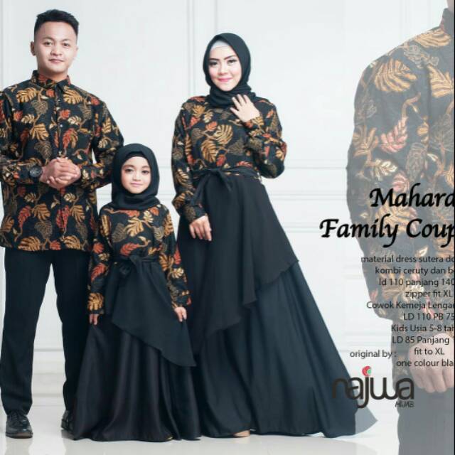 30 Model Gamis  Couple  Ayah Ibu Anak Fashion Modern dan 