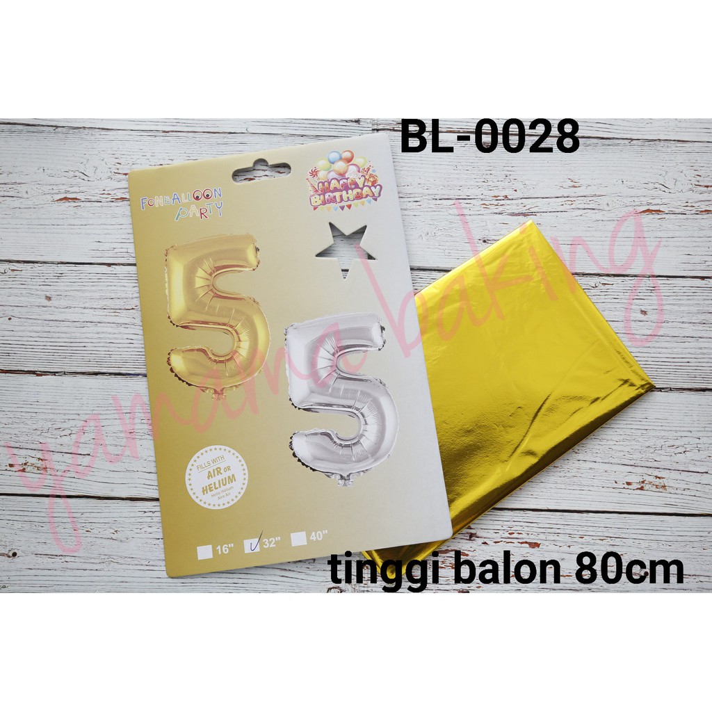 BL-0028 Balon foil angka lima 5 birthday party ulang tahun ultah | Shopee  Indonesia