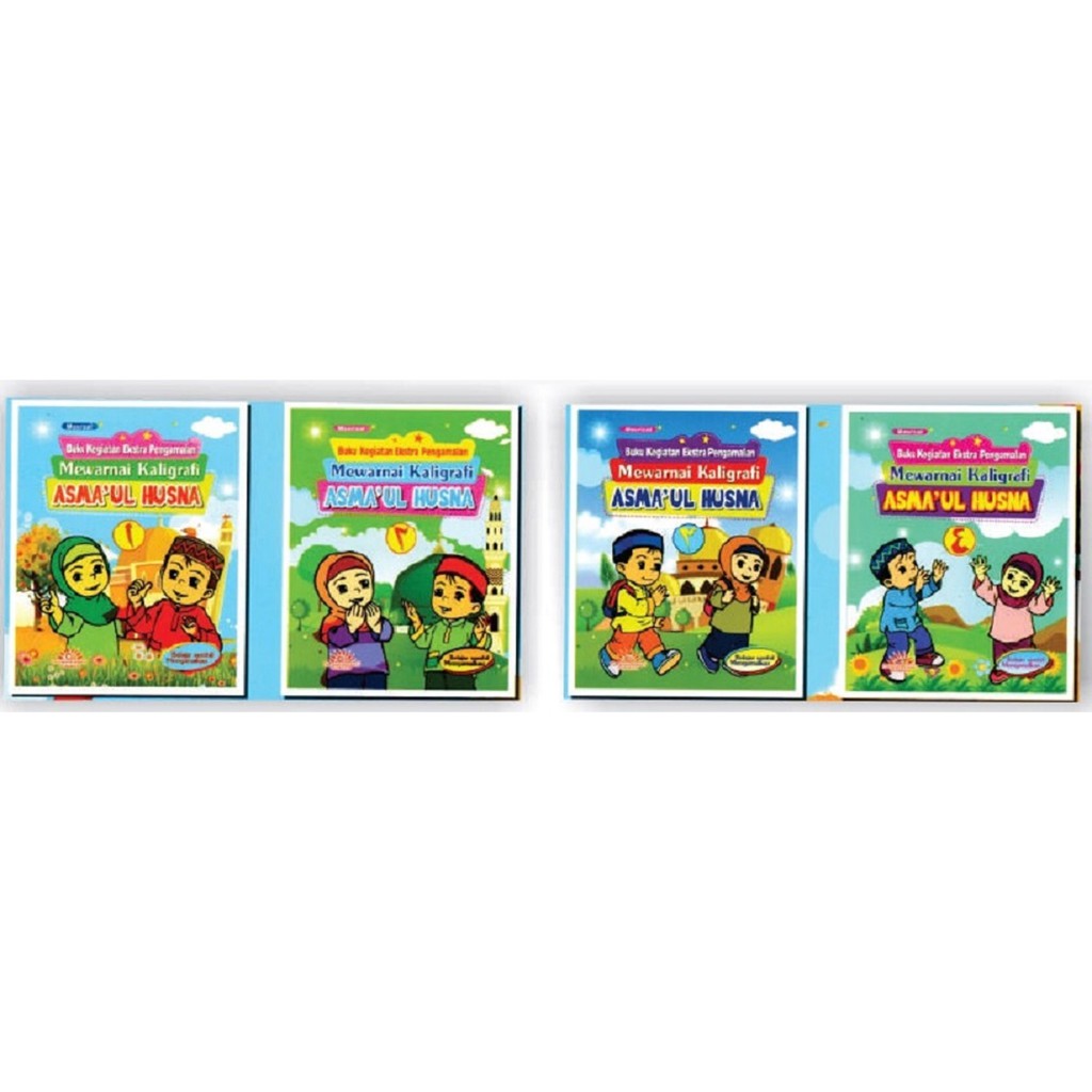 Buku Anak TK MEWARNAI KALIGRAFI ASMAUL HUSNA | Shopee Indonesia