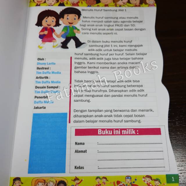 Buku Ayo Menulis Huruf Sambung | Shopee Indonesia