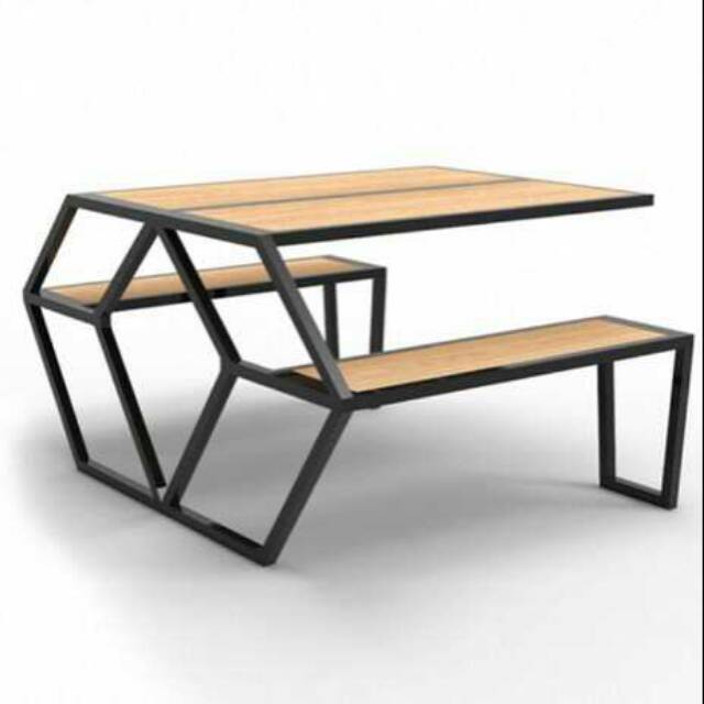 Hits ! Cafe Table And Chair Unique / Meja Dan Kursi Cafe Minimalis / Picnic  Table / Lunch Table | Shopee Indonesia