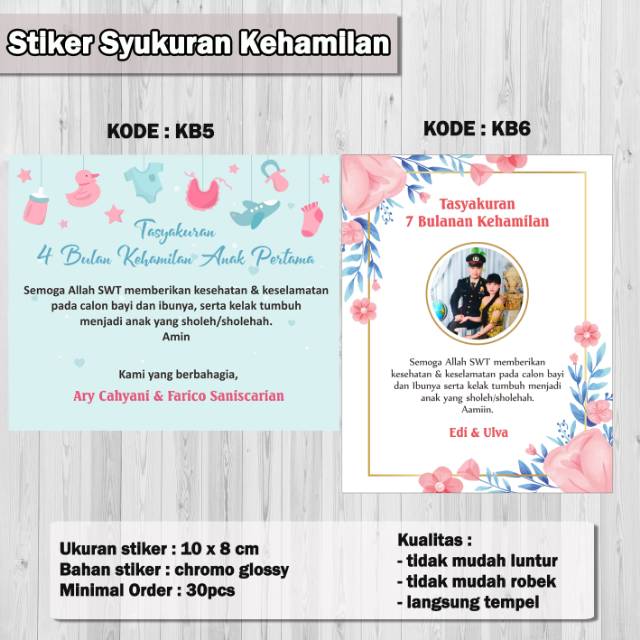 Stiker Label Syukuran Kehamilan | Shopee Indonesia