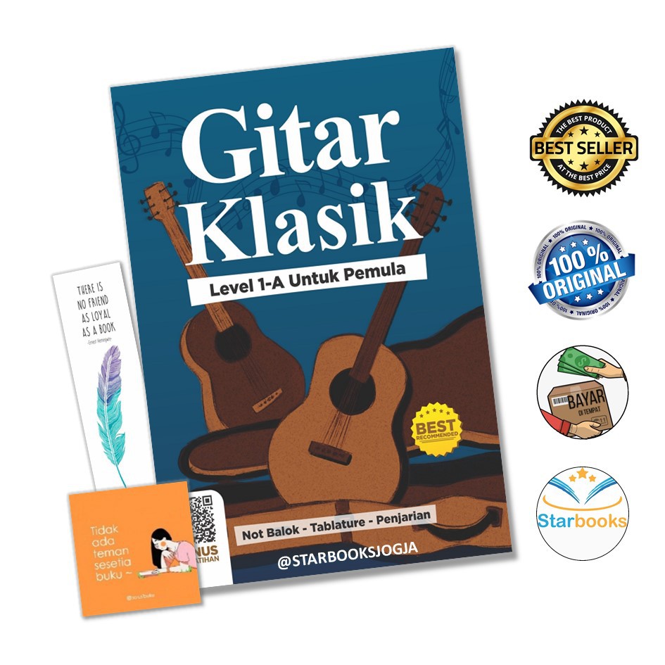 NEW!! BUKU GITAR KLASIK LEVEL 1A : NOT BALOK, TABLATURE, PENJARIAN -  AMAZING | Shopee Indonesia