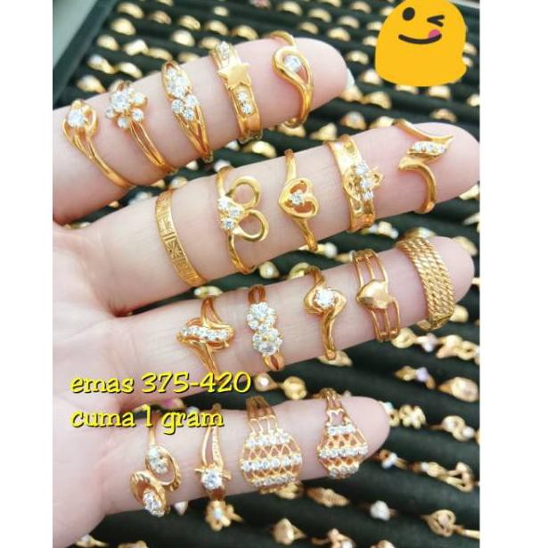 KODE 2 Cincin emas kode 375 berat 0,8 - 1 ,3 gram {MENTOK RING 14} | Shopee  Indonesia