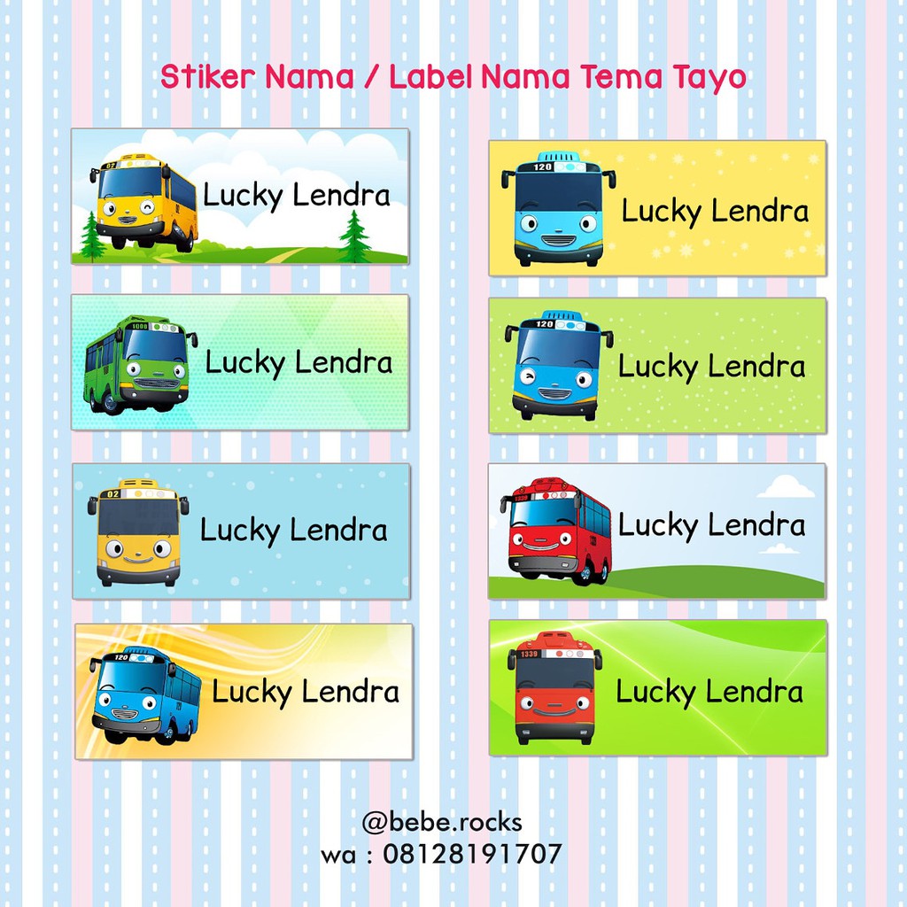Stiker Nama / Label Nama / Stiker Buku / Stiker Waterproof | Shopee  Indonesia