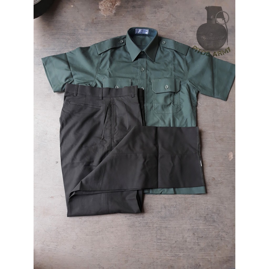 Jual Seragam PDH TNI AD 1 Stel - Seragam PDH Angkatan Darat  Indonesia|Shopee Indonesia